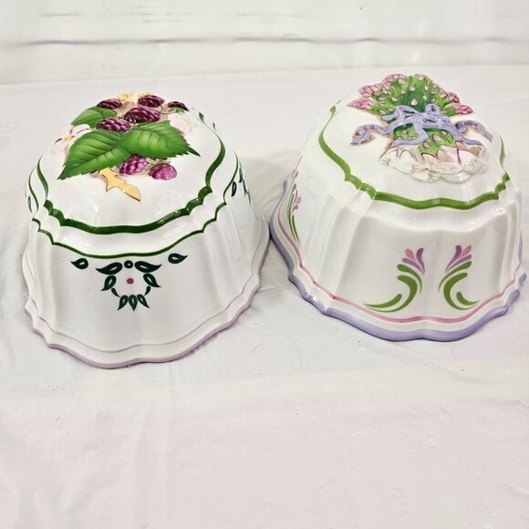VINTAGE Le Cordon Bleu The Franklin Mint ASPARAGUS and RASPBERRY Gelatin Mold - Picture 2 of 16